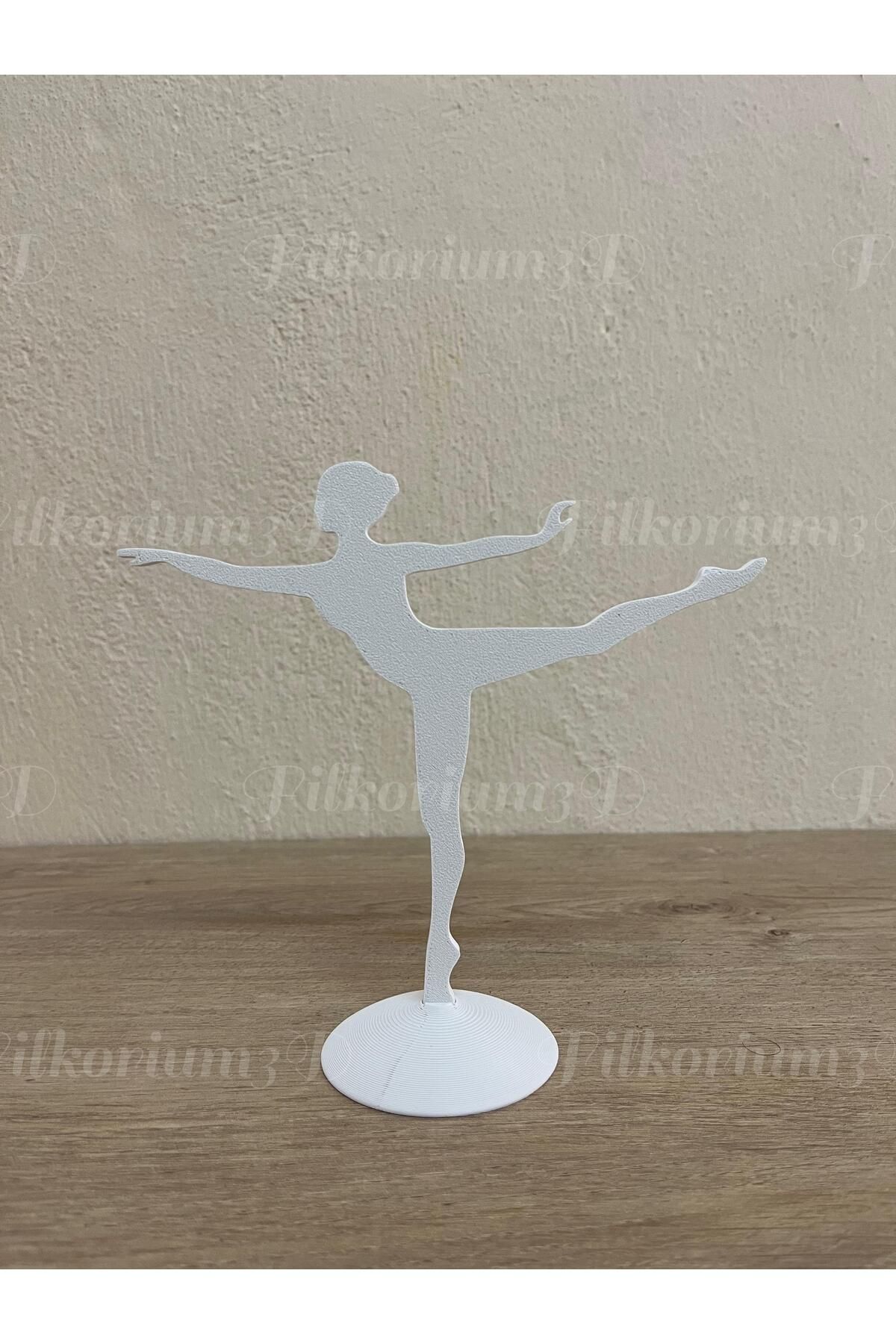 Filkorium3D Dekoratif Balerin Tasarımlı Takı Standı, Düzenleyici, Yüzük/Küpe/Kolye/Takı Askılığı - Sert Plastik