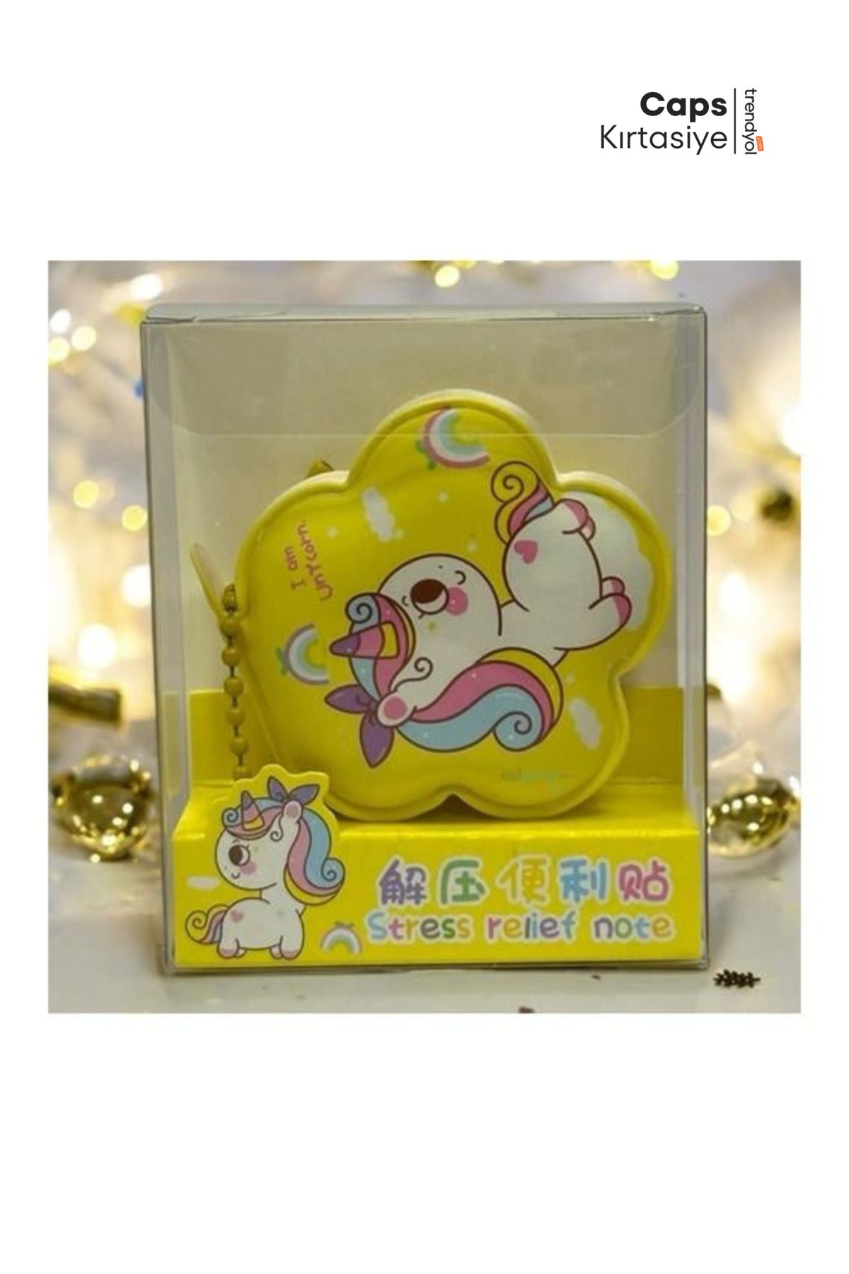 caps office-3 Pieces Unicorn Mini Notepad Set with Chain Strap 8