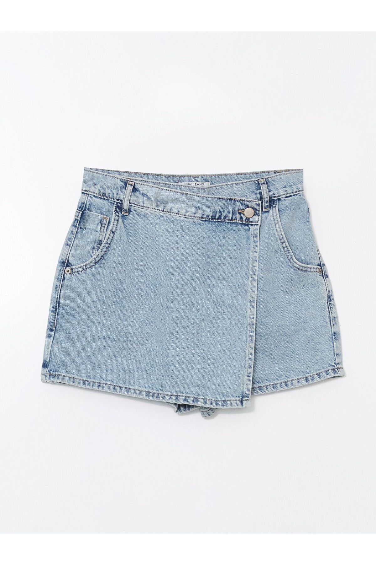 LC Waikiki Standart Fit Kadın Jean Şort Etek