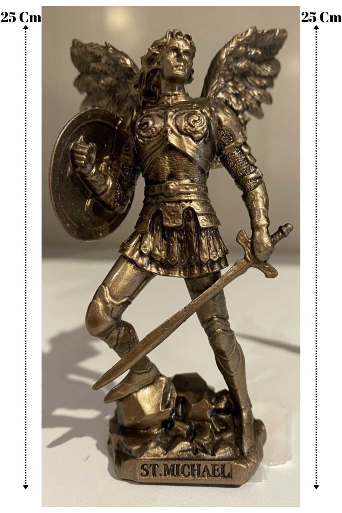 Yaratıcı sanatlar atölyesi Dekoratif ST. Michael Zırhlı Heykeli Polyester Mikail Biblo