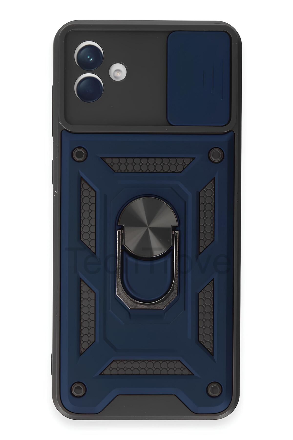 TechTrove Samsung Galaxy A04E Kılıf Sürgülü Kamera Korumalı Yüzüklü Stand Olabilen Magnetic Tpu Tank Kapak