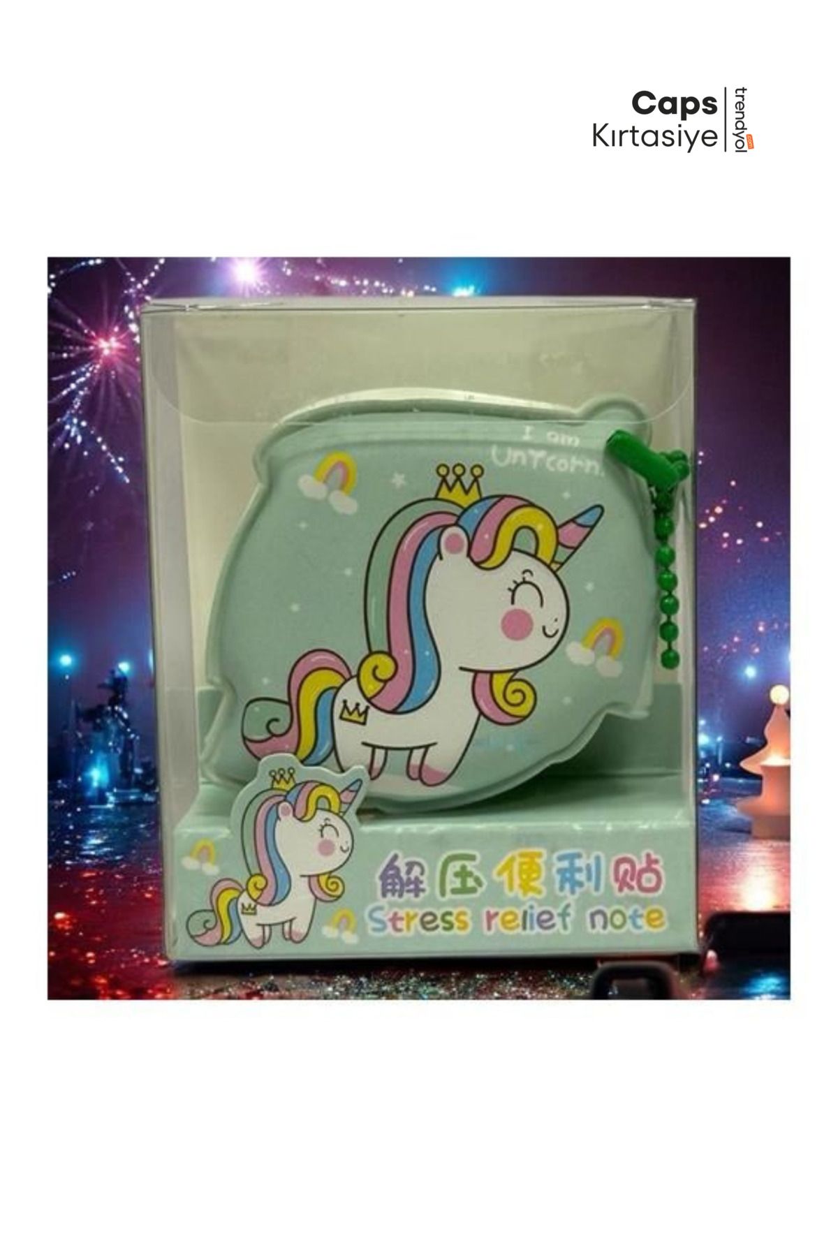 caps office-3 Pieces Unicorn Mini Notepad Set with Chain Strap 7