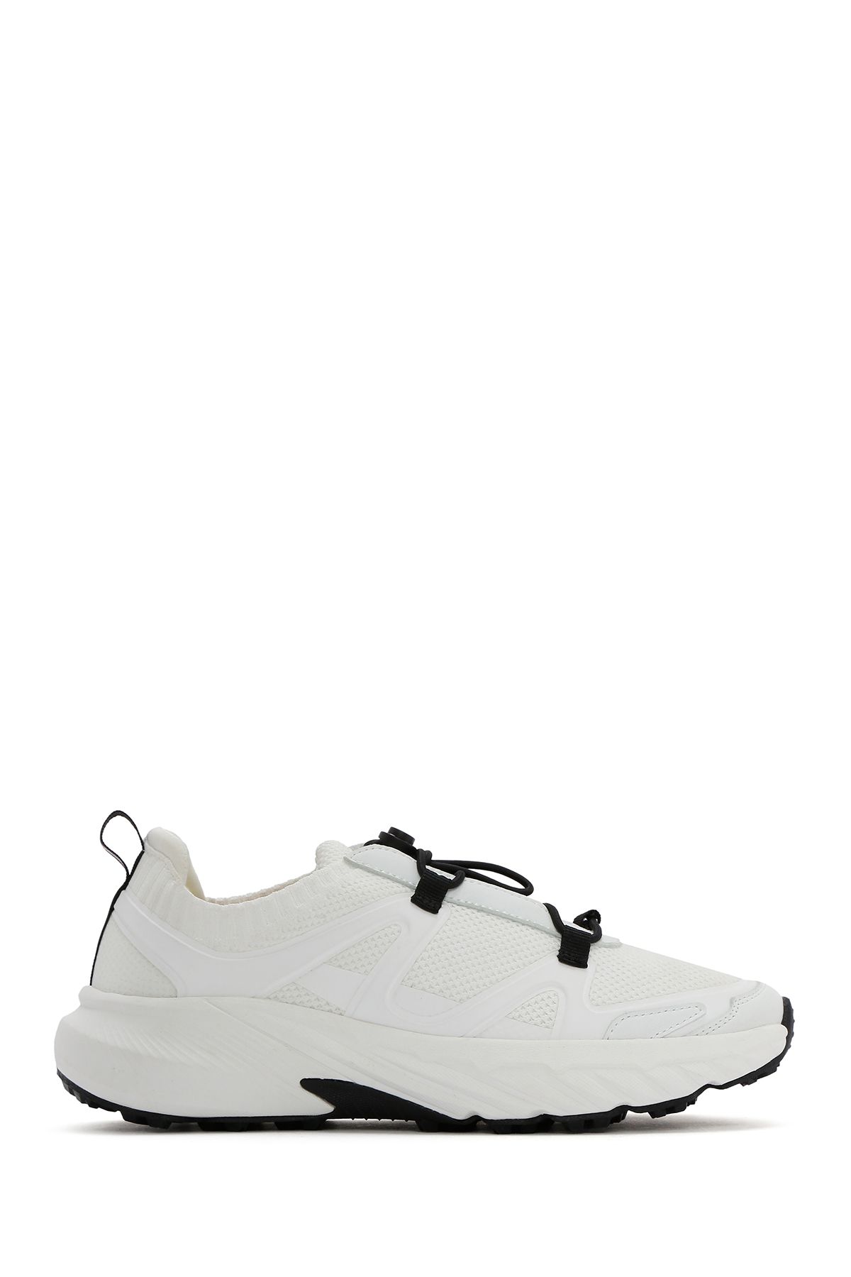 Derimod ACBC x DERİMOD Kadın Beyaz Bağcıklı Kalın Tabanlı Kumaş Sneaker 25SFD43556F