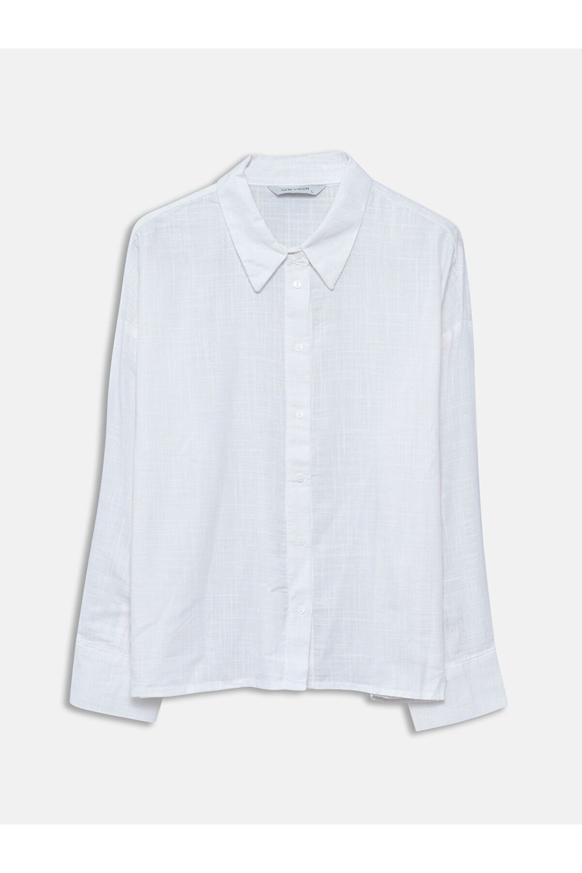 LC Waikiki Düz Uzun Kollu Oversize Kadın Gömlek