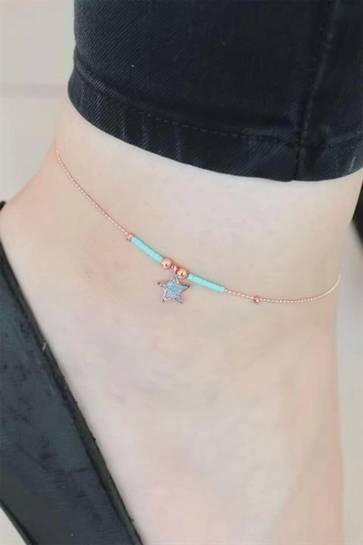 Merev Mavi Miyuki Taşlı Yıldızlı Hal Hal