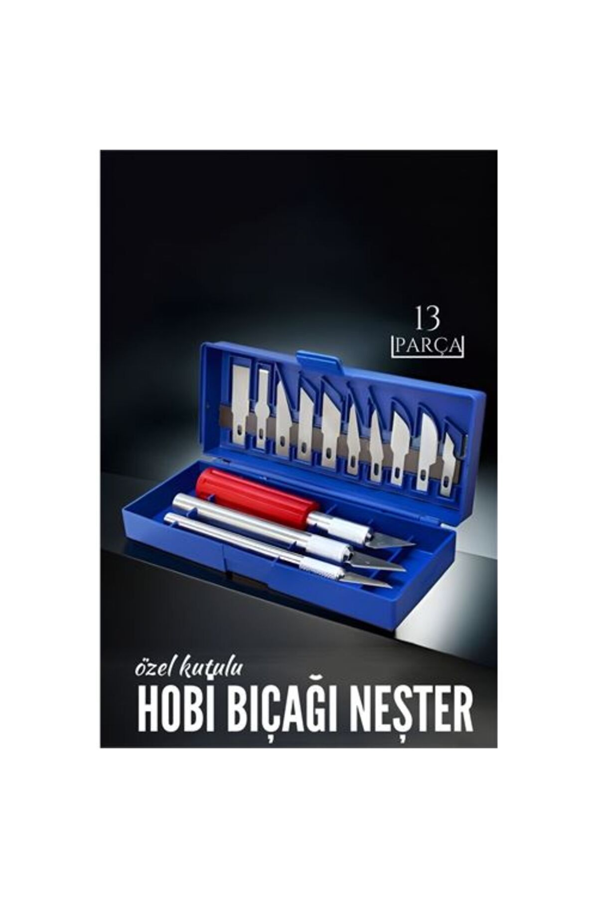 NEZADE STORE 13 Parça Özel Kutulu Hobi Bıçağı Seti