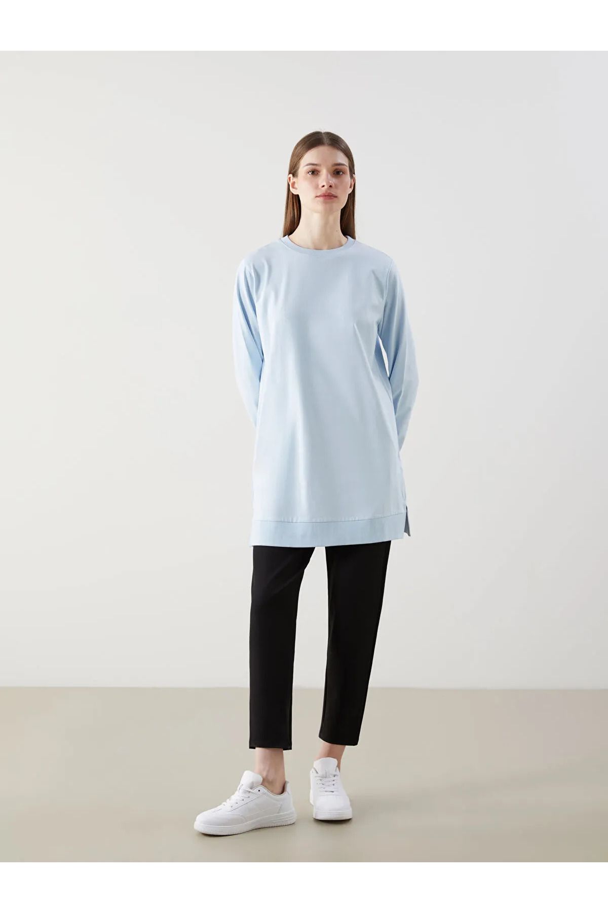 LC Waikiki Bisiklet Yaka Kadın Sweatshirt Tunik