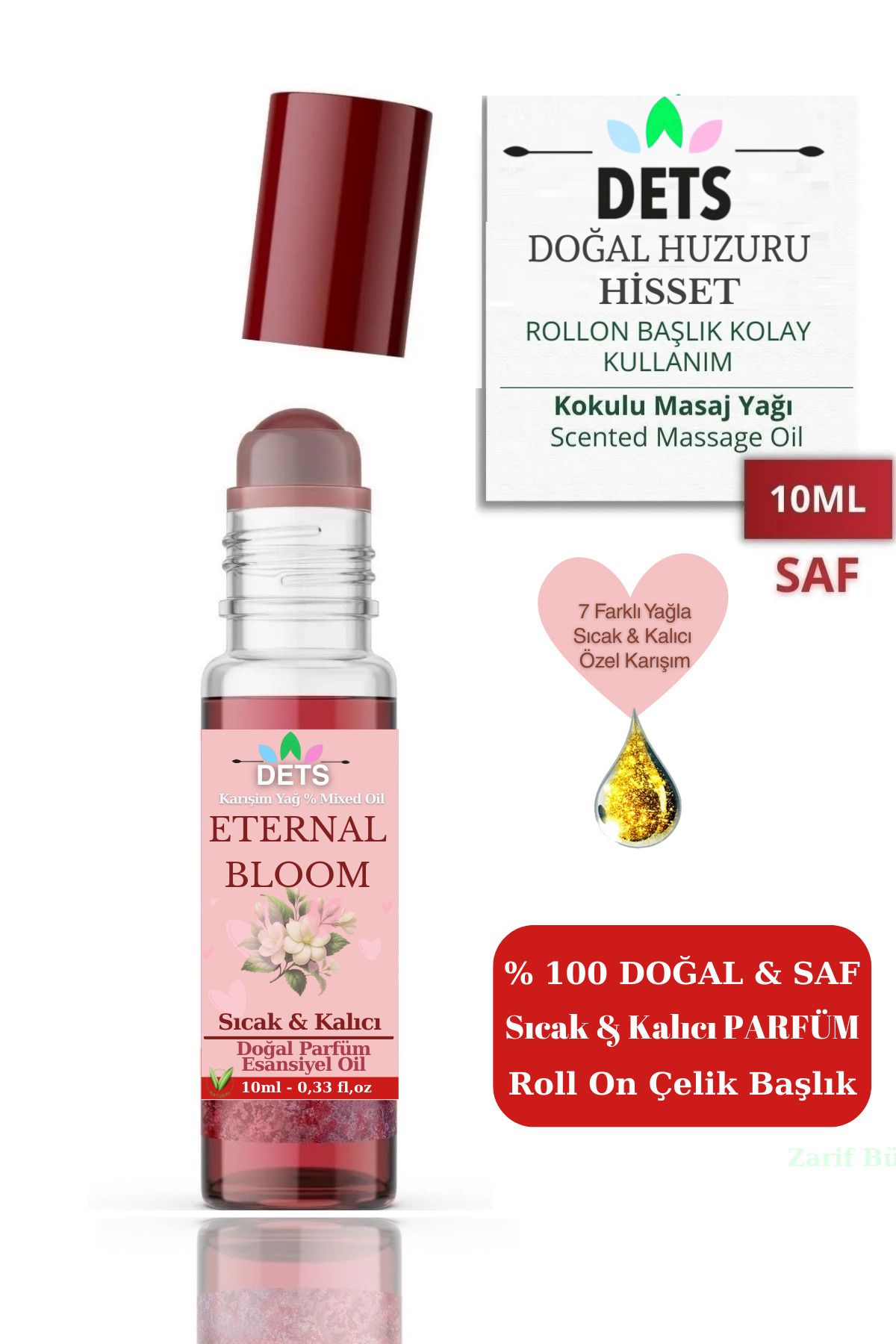 Dets Eternal Bloom Doğal Kadın Parfümü – Uzun Süre Kalıcı & Zarif Doğal Parfüm