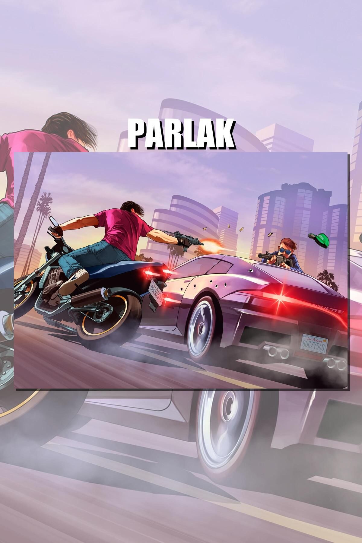 CALLWOOD Grand Theft Auto, GTA Çerçevesiz Oyun Posteri - Duvar Kağıdı Yüksek Kaliteli Baskı