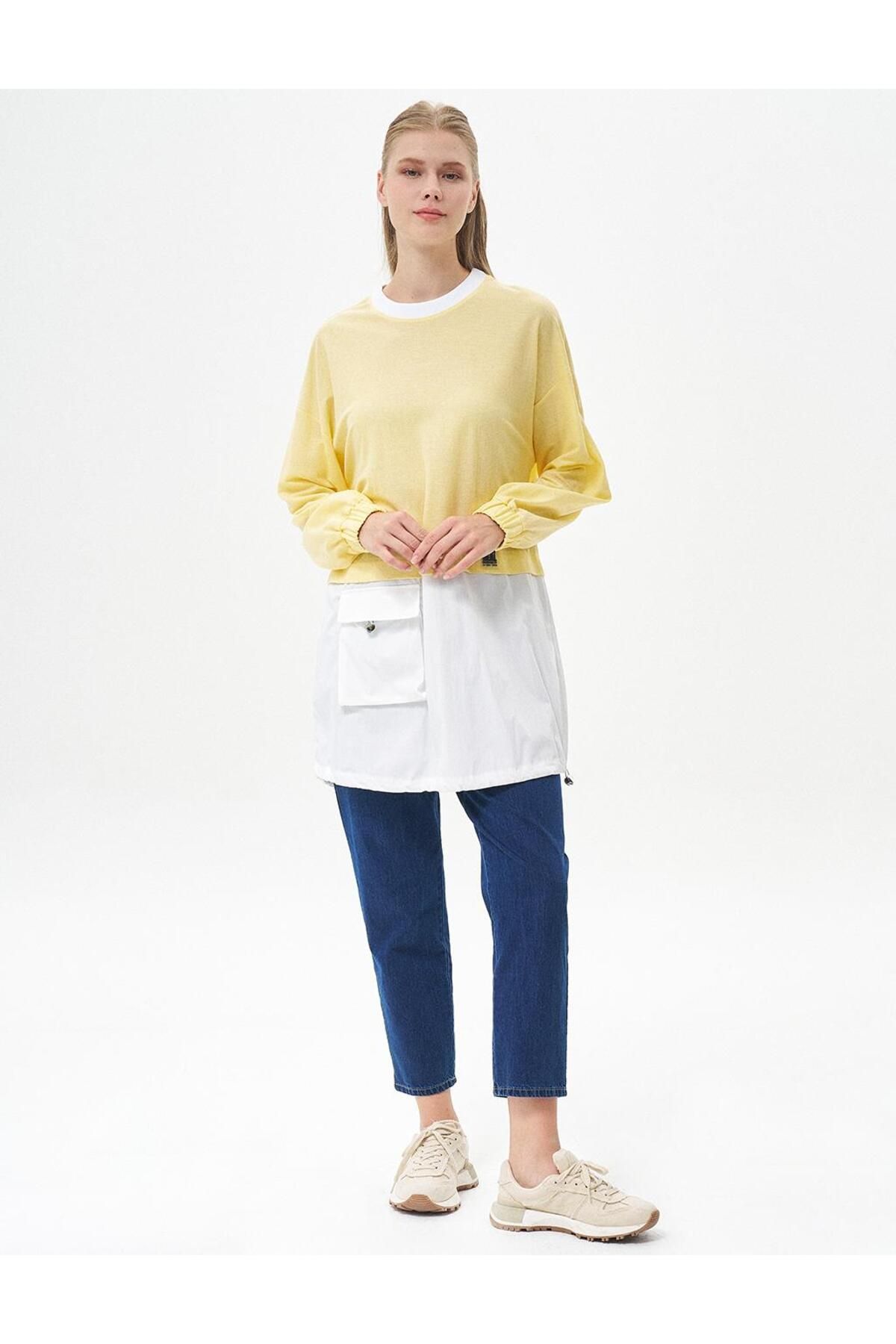 Kayra Katmanlı Sweatshirt Sarı
