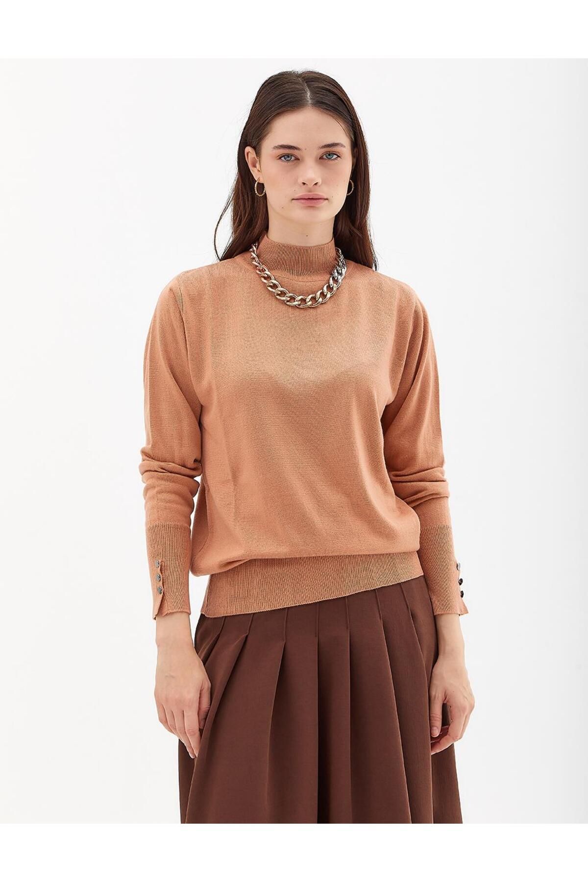 Kayra Basic Triko Kazak Somon