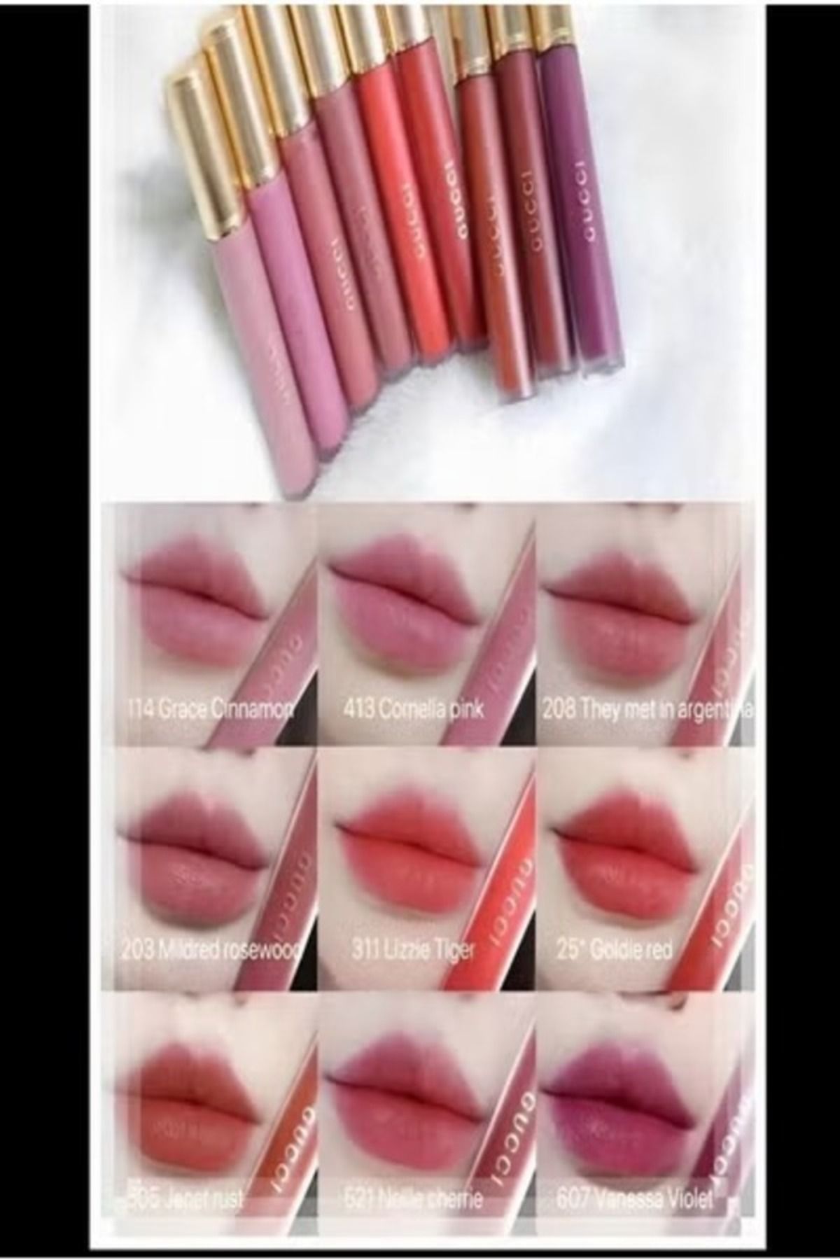 Gucci-Liquid Soft Matte Lipstick 505 Janet Rust 0.12 oz /6.5ml 3
