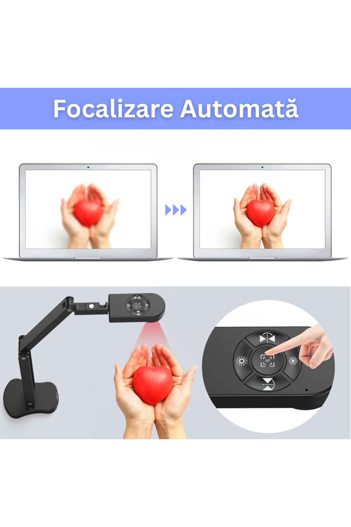 Velixo-Scaner de documente cu cameră A4/A3, 4K 30FPS, 8MP, focalizare automată, microfon dual, LED, pliabil, USB 2.0, tip C 5