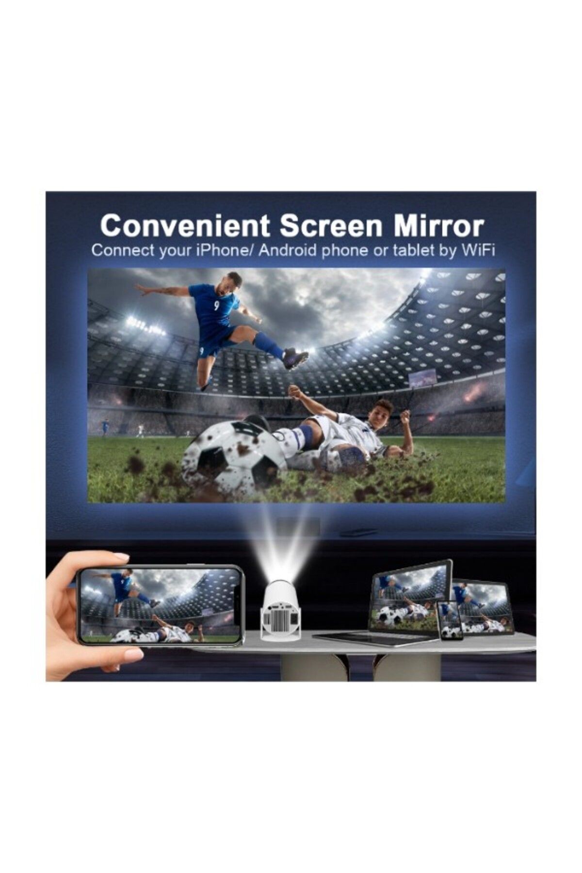 MACON-Transpeed 4k Android 11 Projector – Dual Wifi6, 200 Ansi, Bluetooth, 130" Display, Hdmi 6