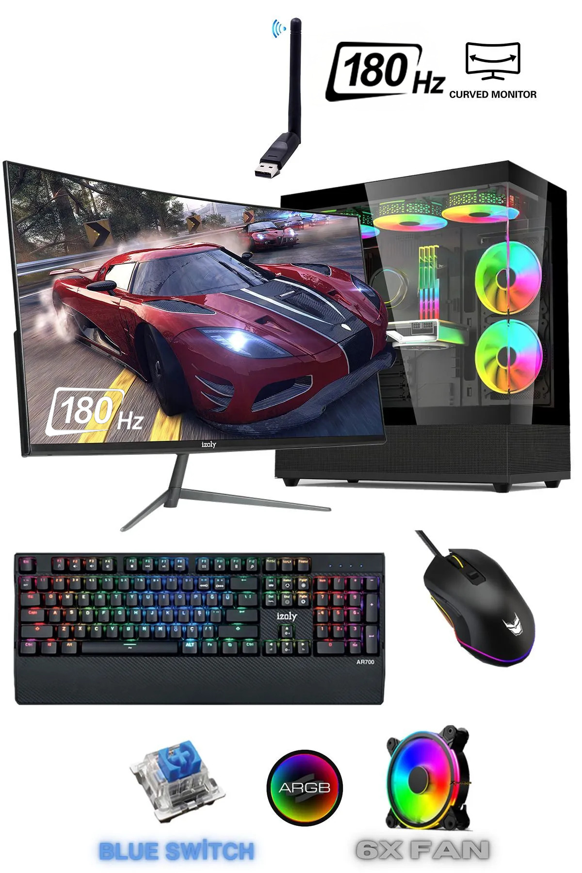 Mardy X I5-12400f16gb 512gb M.2 Nvme Rx580 8gb 24" Gamer OEM Set