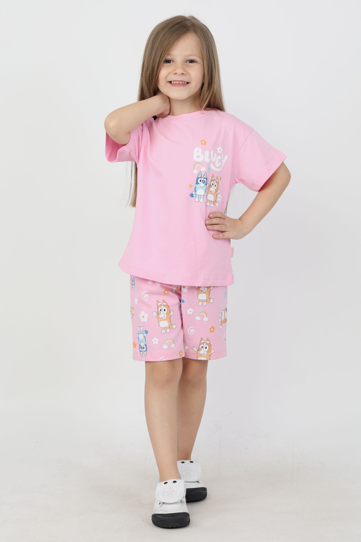 e-çocuk-Bluey Dog Girl's 2-Piece Set 4874 5