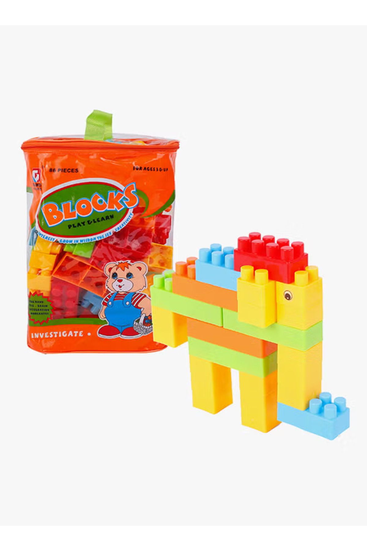 Generic-86-Piece Building Blocks Set With Tote Bags For Storage Durable And Portable 86 3