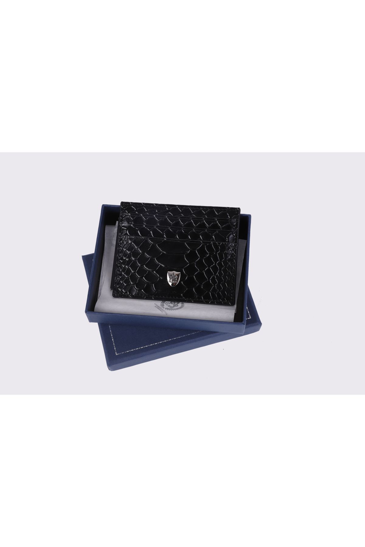 Aclass A Class Hakiki Deri Parlak Siyah Kartlık 10X8,2 cm