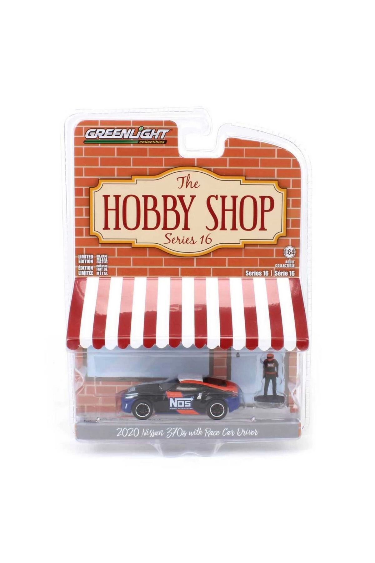TOYFEST Greenlight 1/64 The Hobby Shop Series 16- 2020 Nissan 370z with Race Car Driver