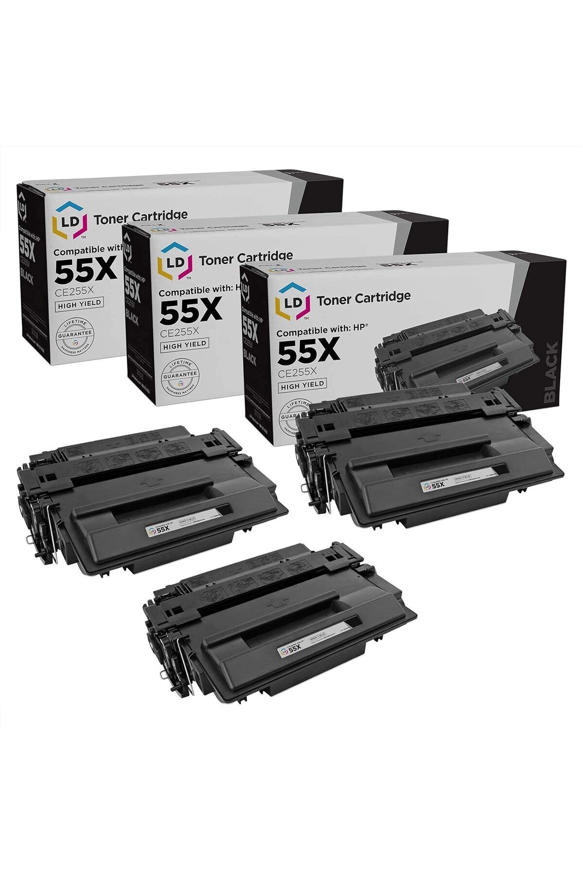 HP P3010, P3015, P3015d, P3015dn, P3015n, P3015x, 500 MFP M525dn, 500 MFP M525f (Black, 3-Pack)
