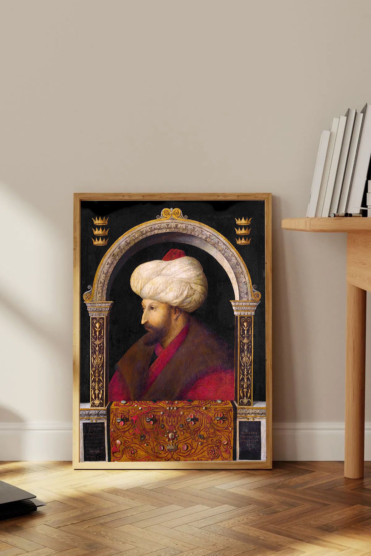 Dekorsiahome Tek Parça Ahşap Çerçeveli Oturma Odası Salon Mutfak Tablo TK0393