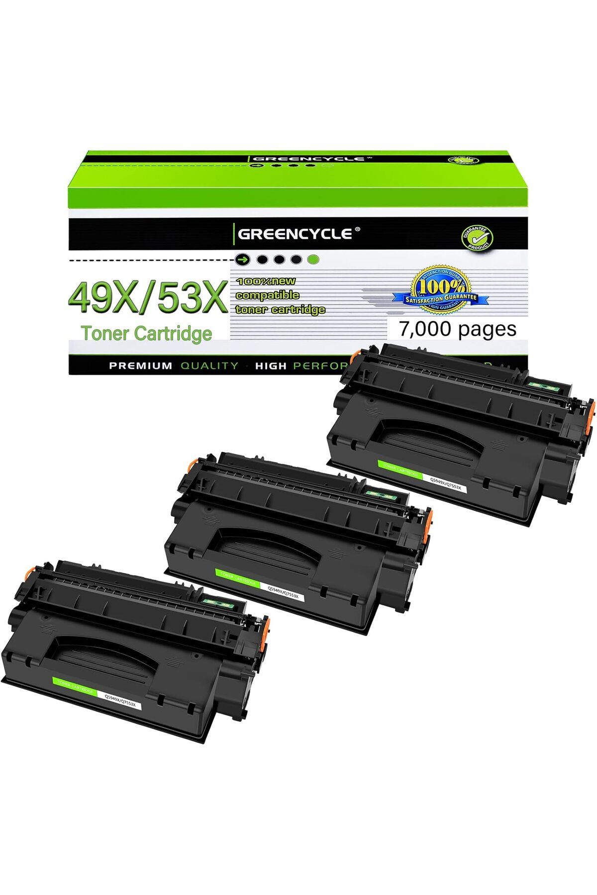 HP 49X Q5949X 53X Q7553X 1320n 1320nw 3390 3392 M2727nf P2015dn P2015 P2014 P2010 7000 Pages)