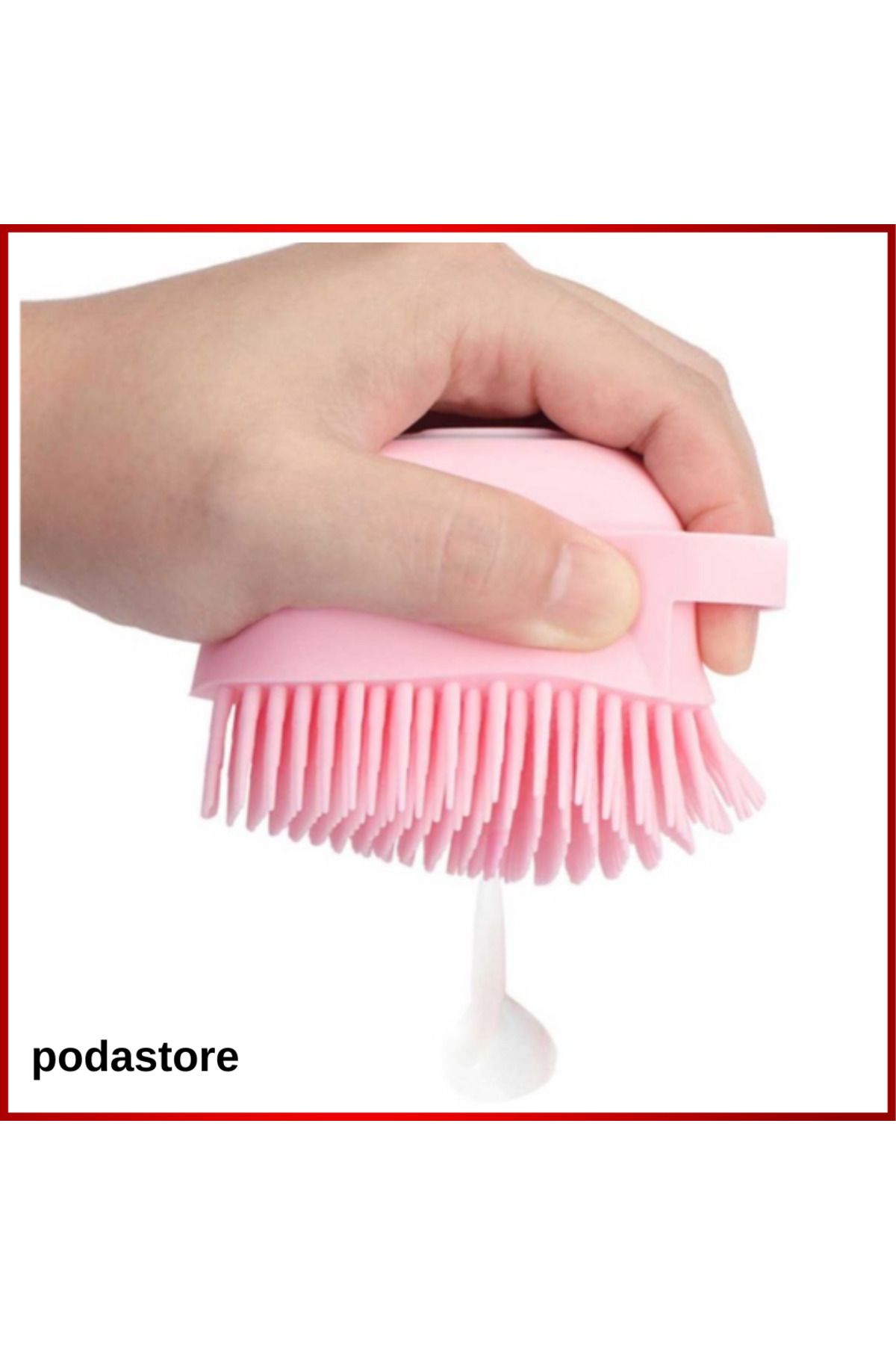 podastore Çok Amaçlı Silikon Banyo Kesesi | Şampuan Hazneli, Vücut ve Saç Temizliği İçin
