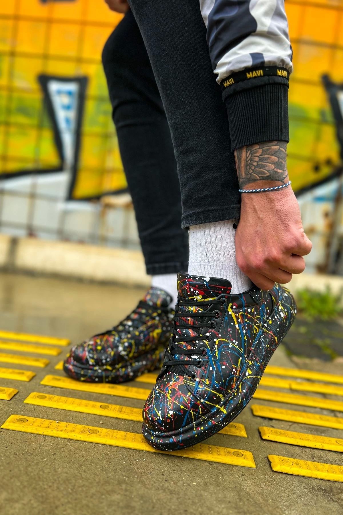 Chekich CH254 CST Pittura Erkek Ayakkabı 498 SARI / MAVI / KIRMIZI SPLUSH