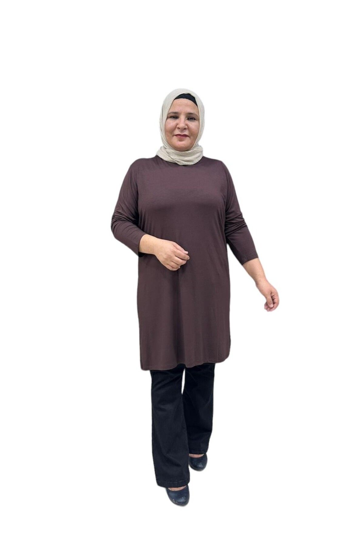 Sevda Kılınç Büyük Beden Uzun Kollu Penye