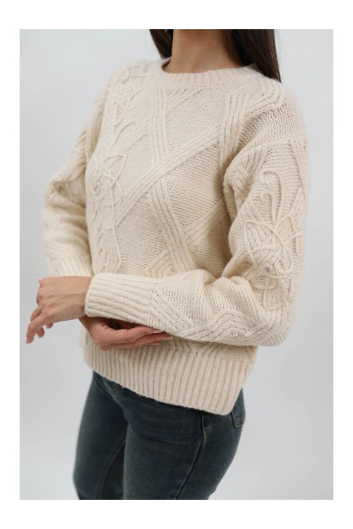 De Royal Italy-Pulover Tricotat Eloisa Talie Unica Ivory 3