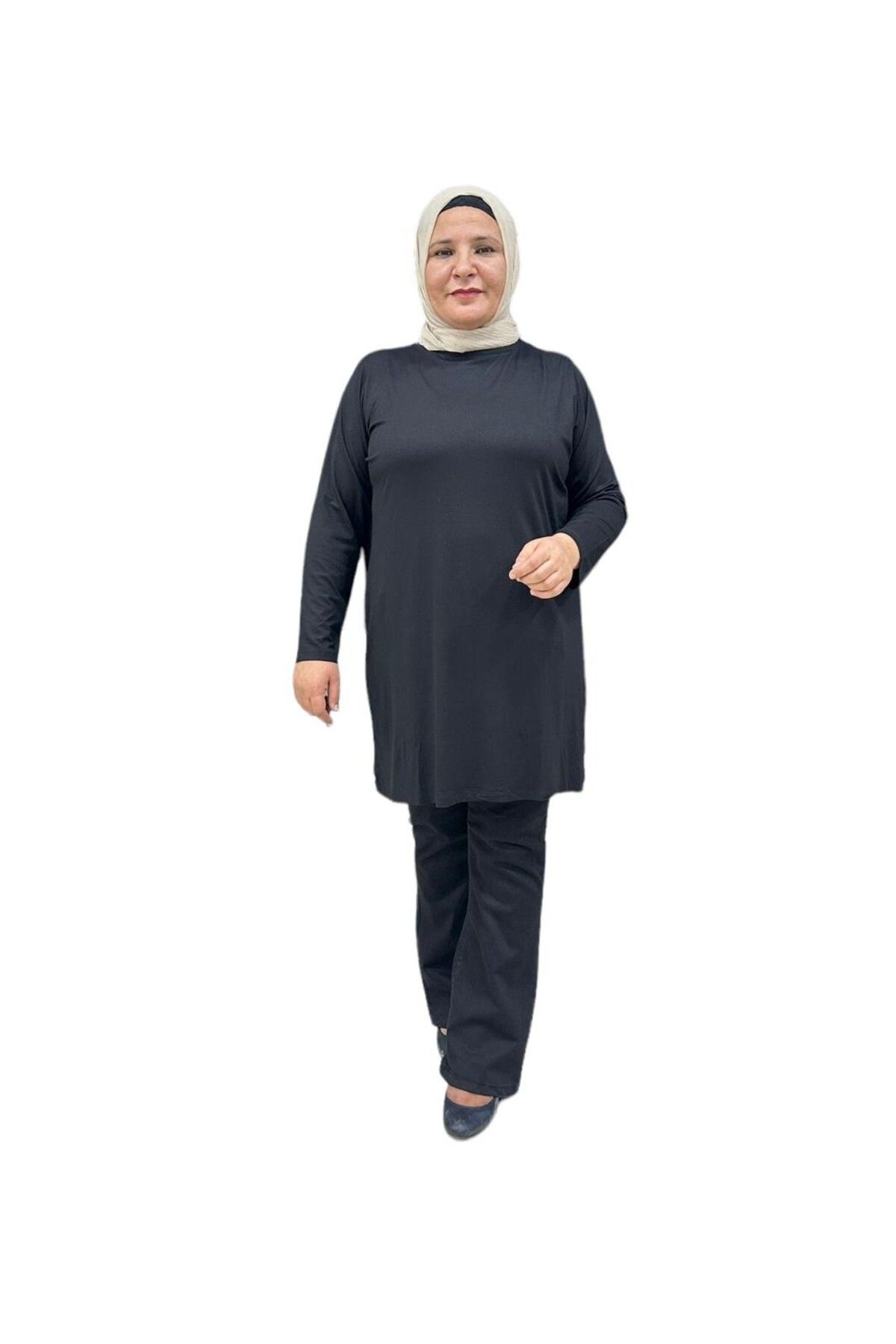 Sevda Kılınç Büyük Beden Uzun Kollu Penye