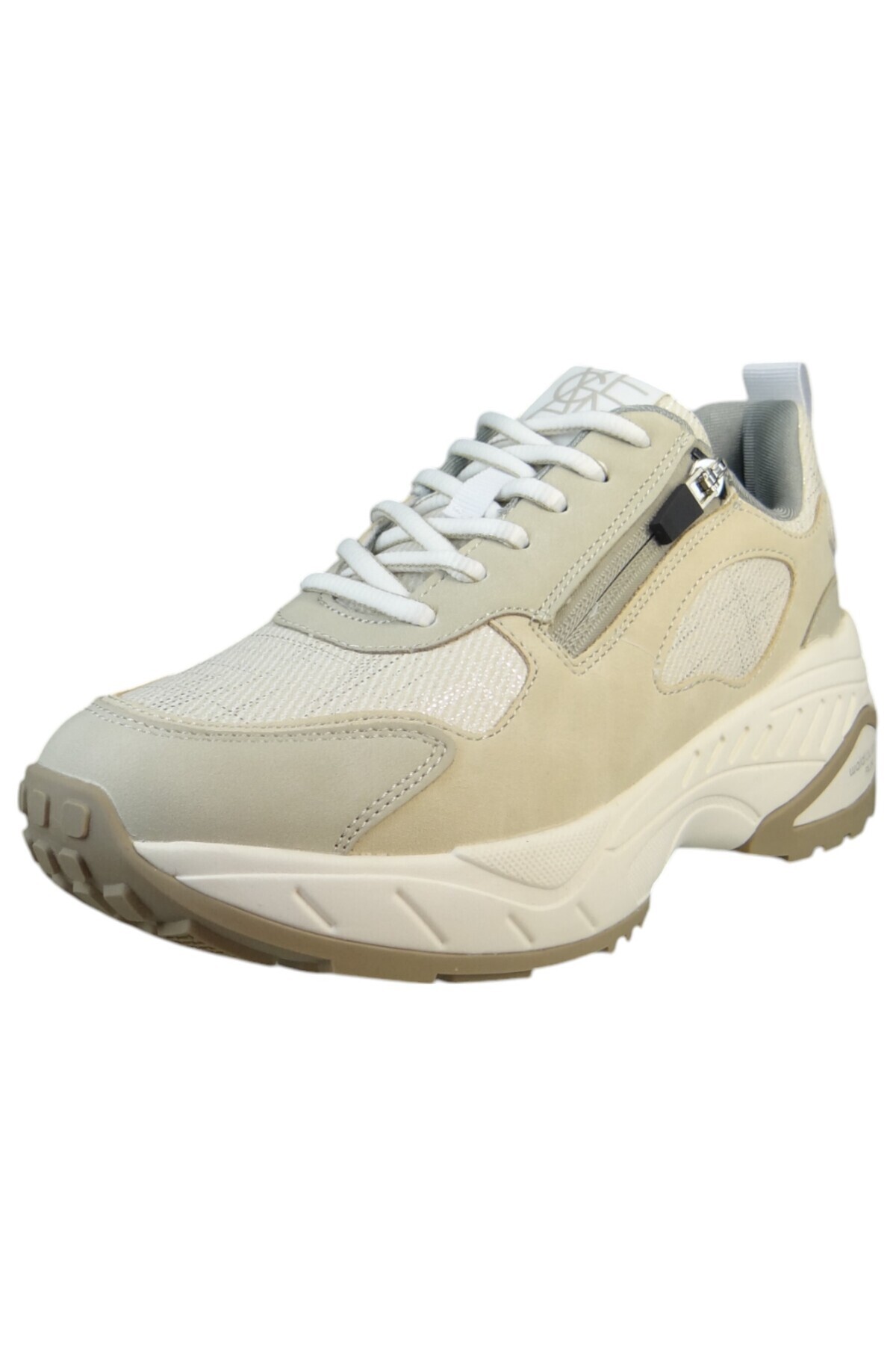 Waldläufer-Damen Low Sneaker H K Pepper 721002-100 Beige 060 Beige Leder Mit Eva & Herausnehmbar 2