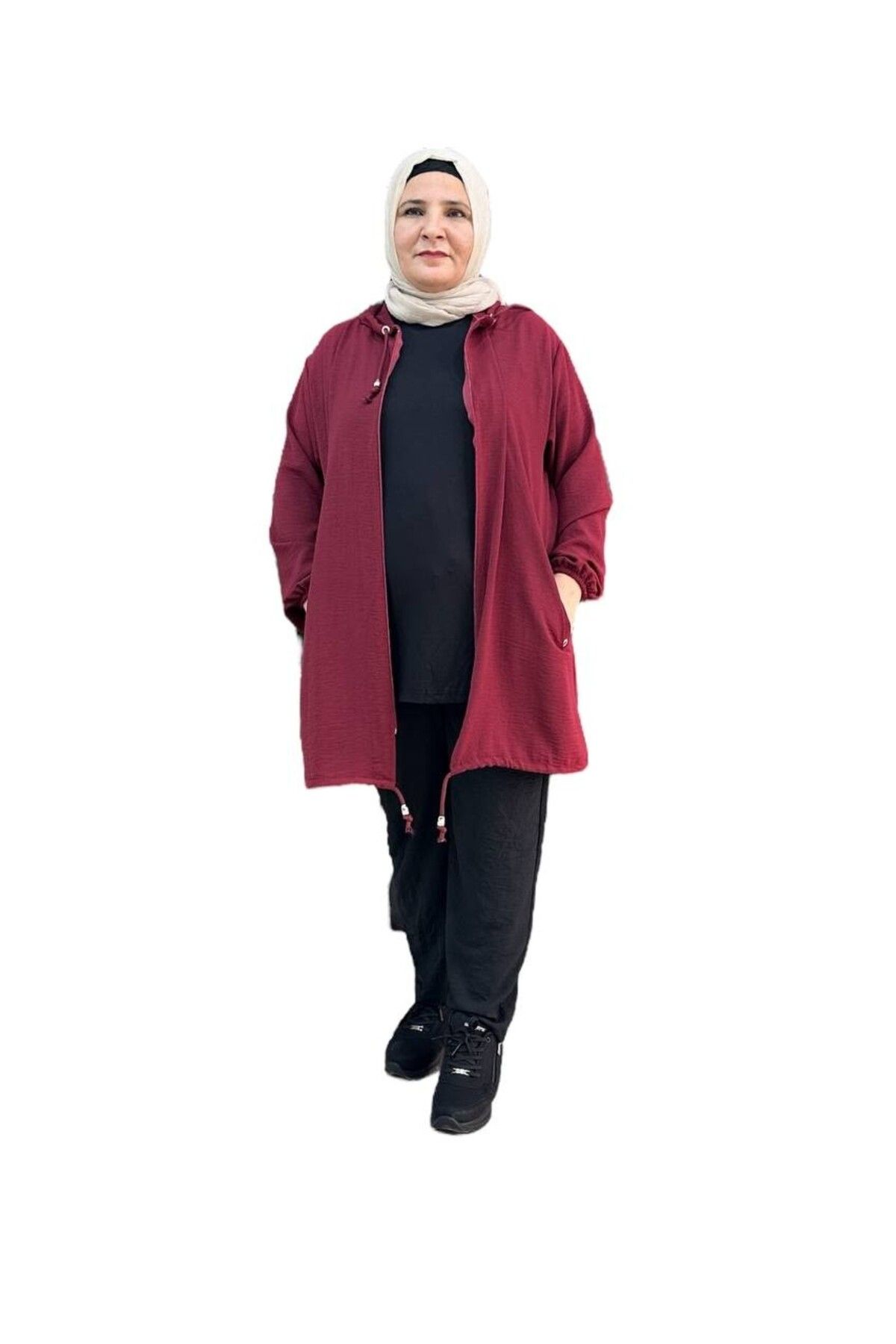 Sevda Kılınç Büyük Beden Kısa Ayrobin Giy Çık