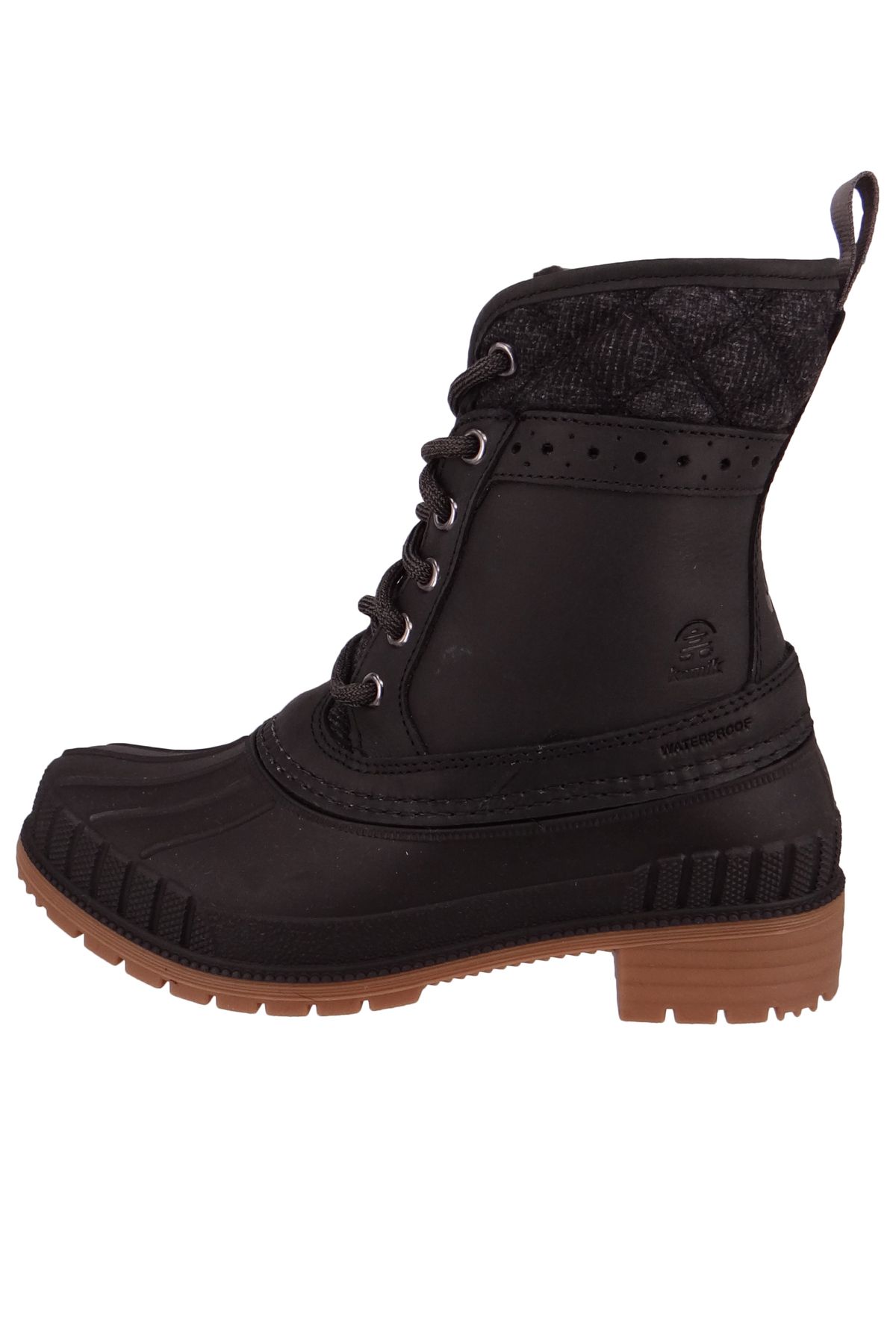 Kamik-Damen Winterstiefel Stiefel Sienna Mid L Wk2067 Schwarz Blk Black Leder/synthetik Mit Dover & Eva 3