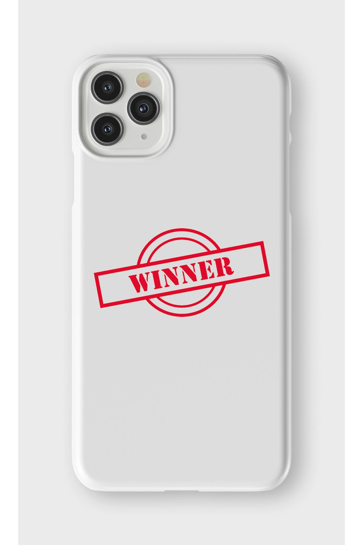 lelia iPhone 11 Pro Max Uyumlu Winner Tasarımlı İçi Kadife Lansman Beyaz Silikon Kılıf