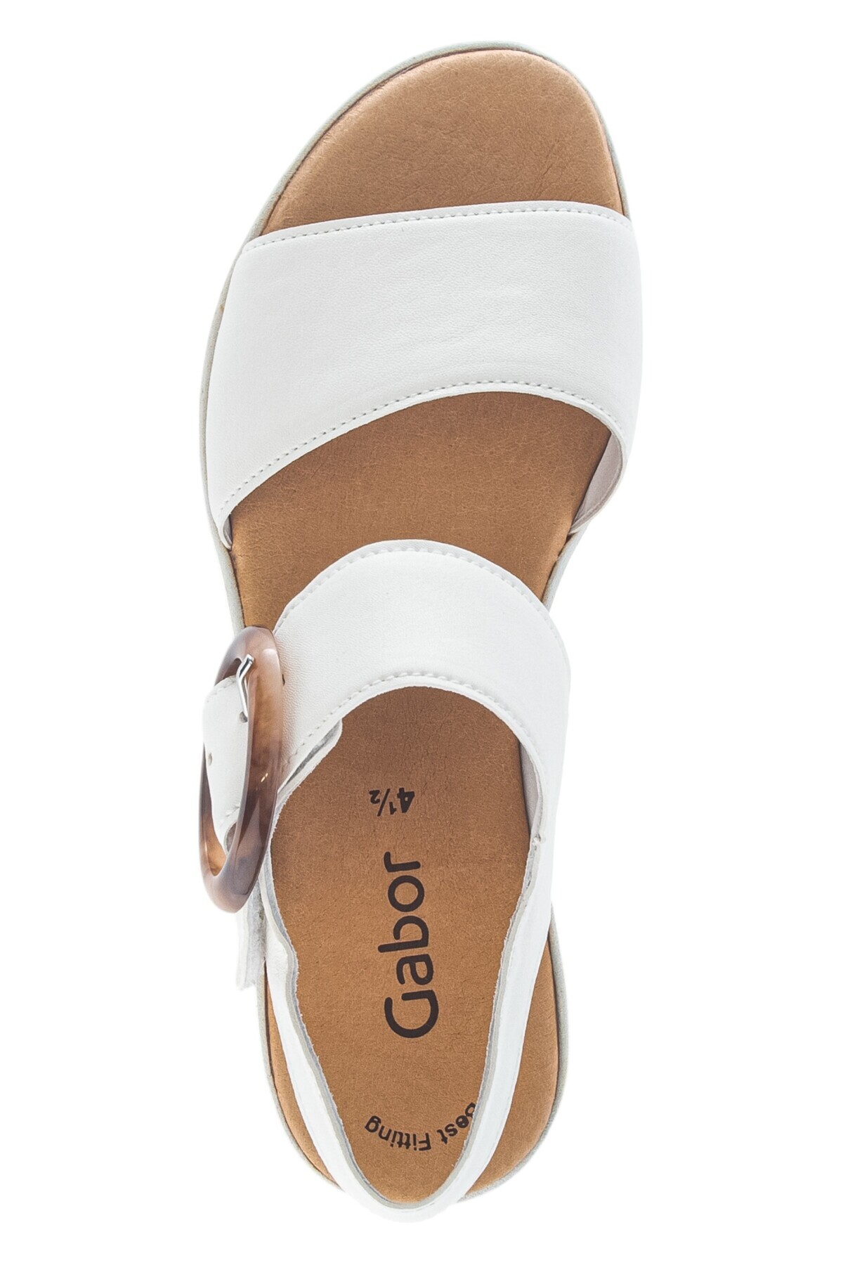 GABOR-Damen Sandalen 64.550 Weiß 20 Latte Leder 6