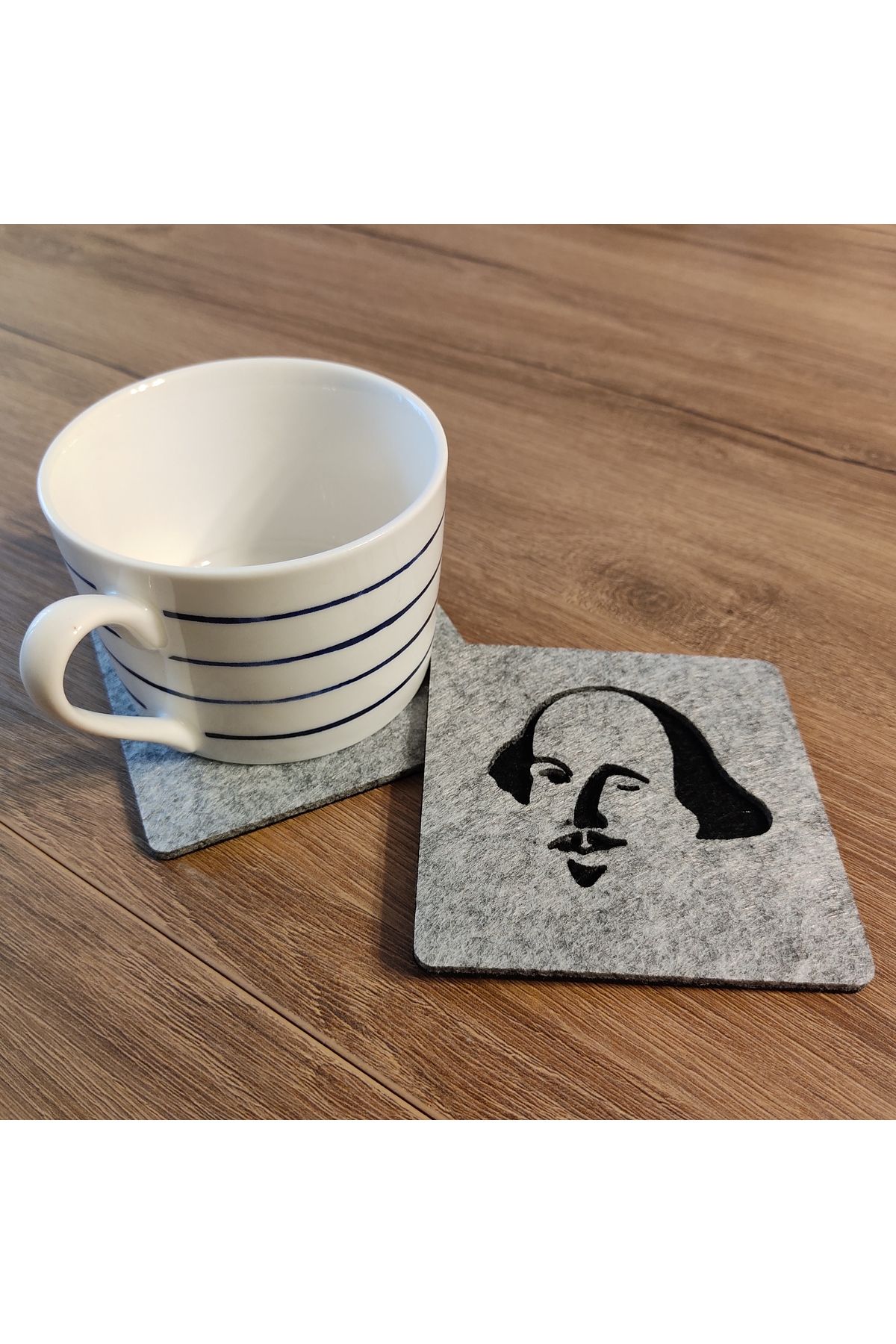 FGFELTSHOP Shakespeare Keçe Bardak Altlığı Seti
