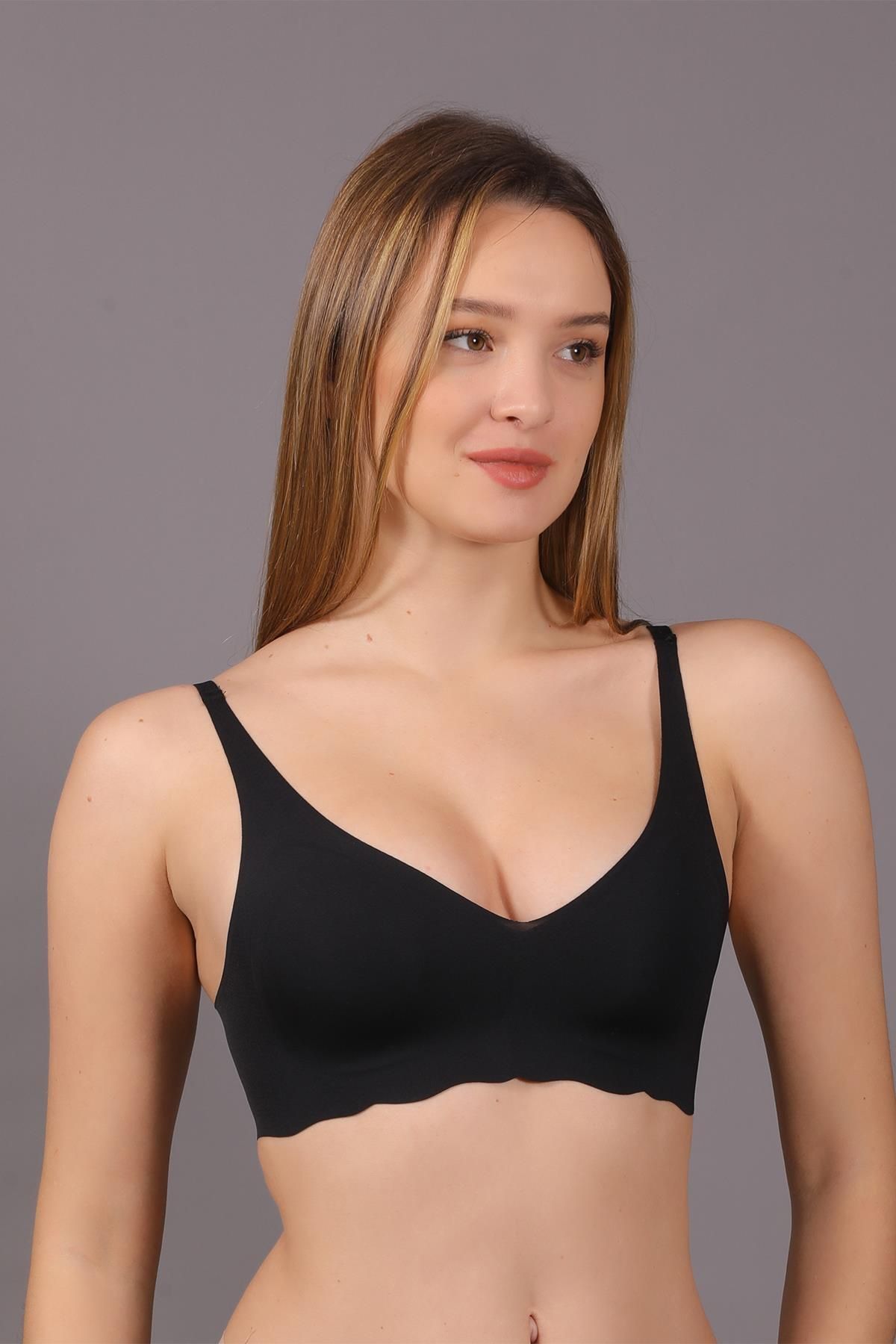 MODEL Lazer kesim Çıtçıtlı SİYAH SÜTYEN