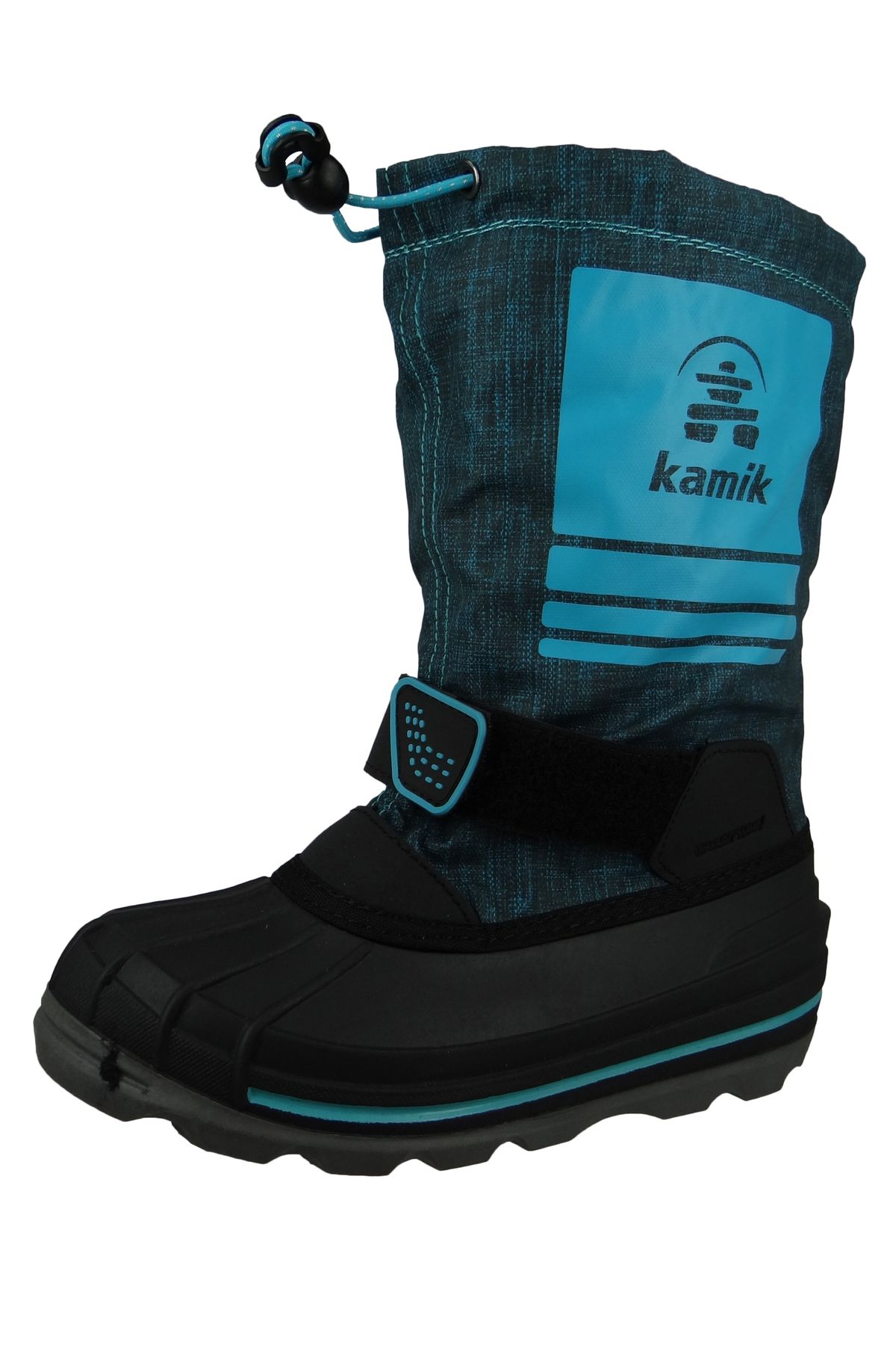Kamik-Kinder Stiefel Winterschuhe Shockwave Nf4269 Blau Tea Teal Textil/synthetik Mit Eva 1