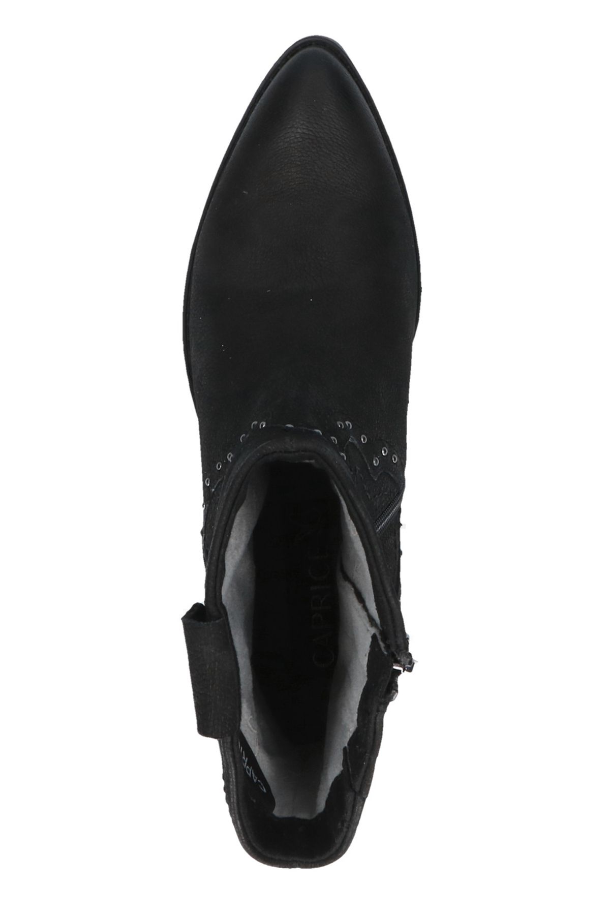 Caprice-Damen Elegante Stiefelette Western 9-25315-43 Schwarz 008 Black Nubuc Leder Mit Cap Airmotion 4