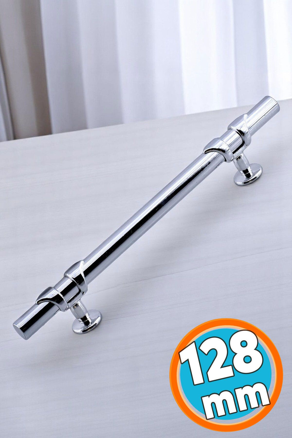 NZB Mobilya Çekmece Mutfak Dolabı Dolap Kulpları Kulbu Kulpu Metal Kulp 128 mm -12.8 cm Krom Renk