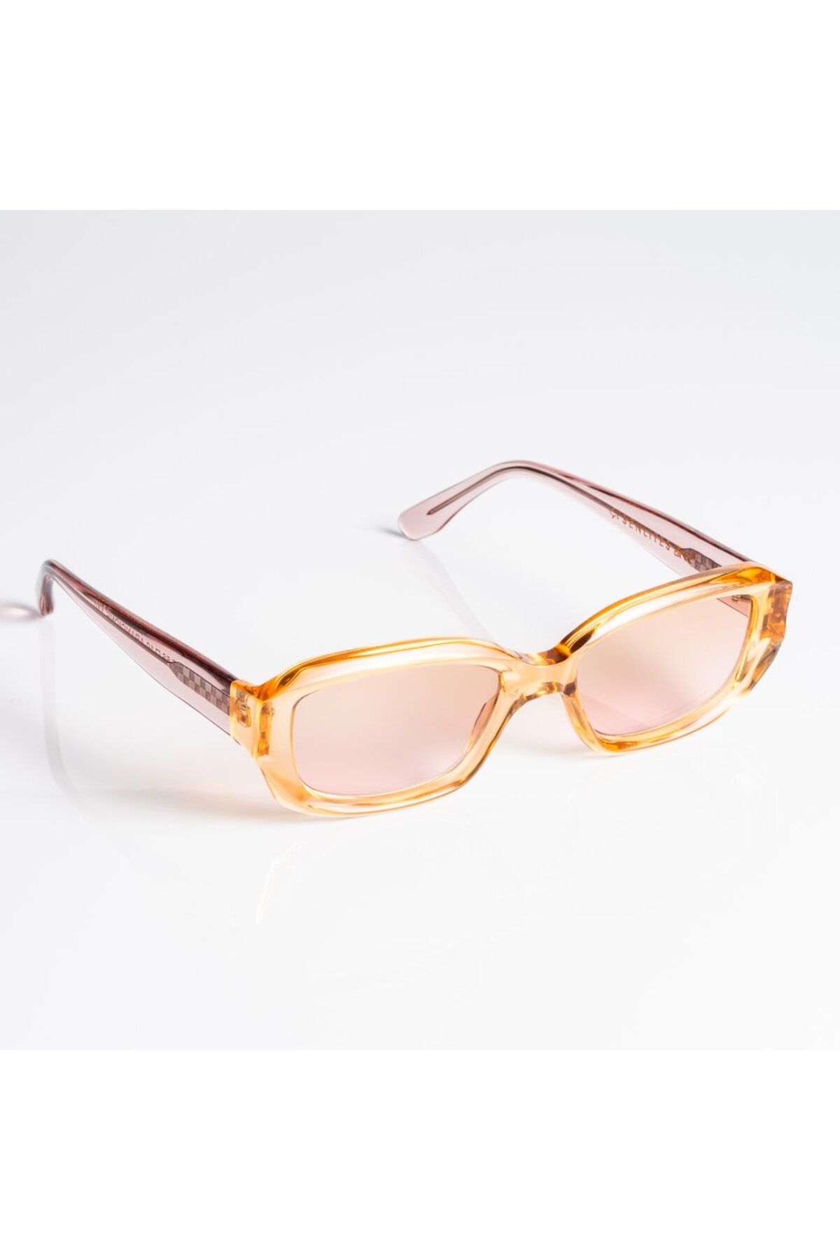 SENLITES Sunglasses More GLINT ARANCIONE Kadın Turuncu UV400 Dikdörtgen Güneş Gözlüğü