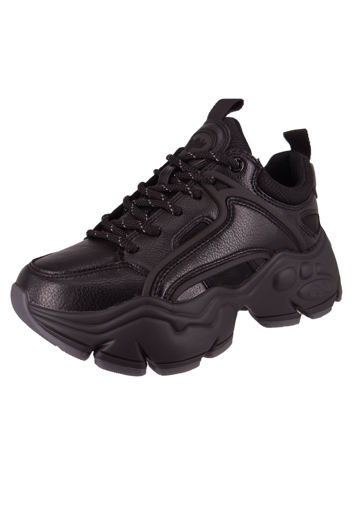 Buffalo-Damen Low Sneaker Binary C Low Top Vegan 1636005 Schwarz Black Textil/synthetik 2