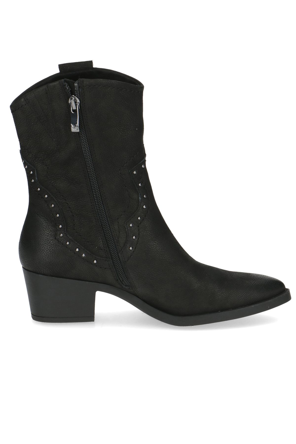 Caprice-Damen Elegante Stiefelette Western 9-25315-43 Schwarz 008 Black Nubuc Leder Mit Cap Airmotion 5