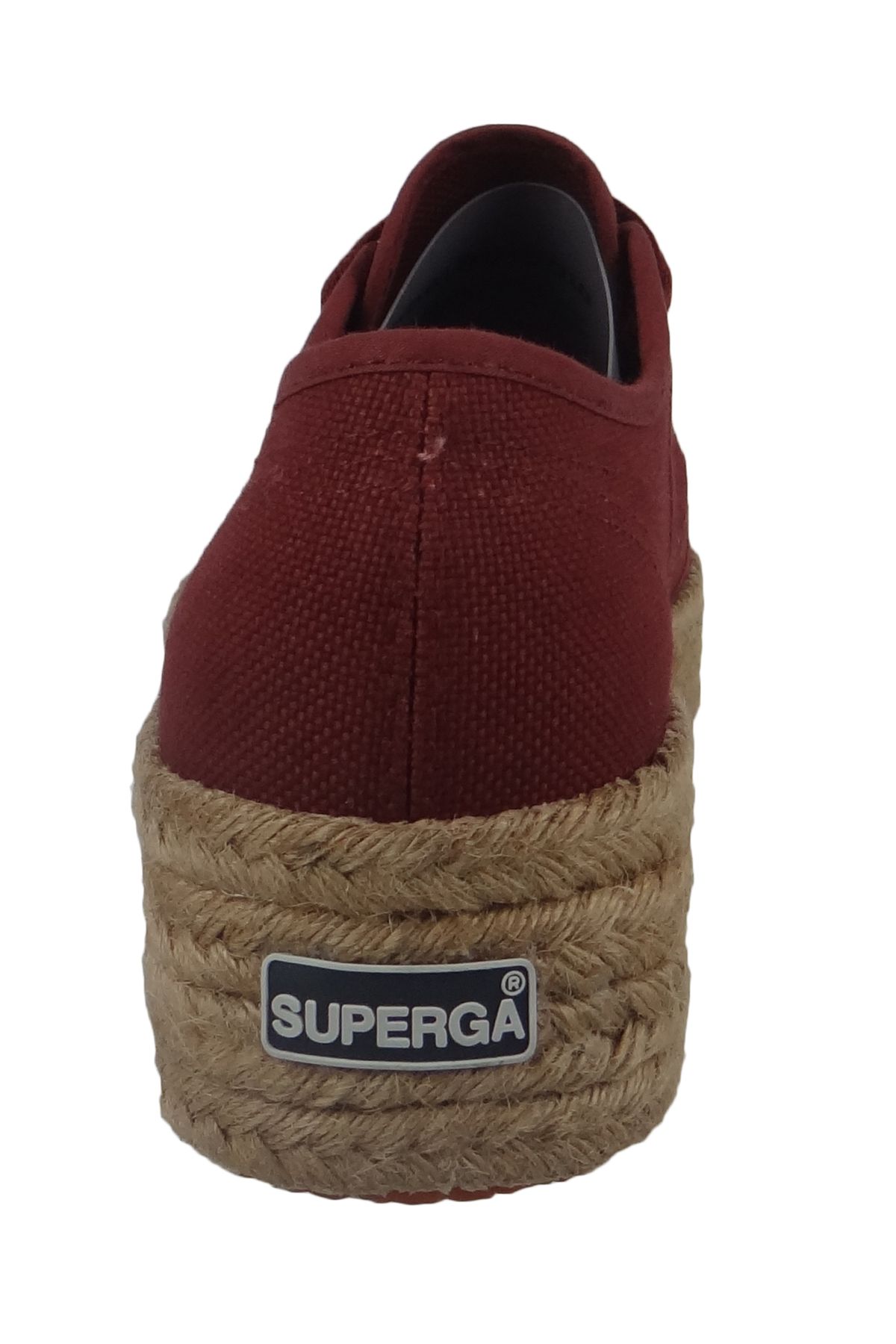 Superga-Schuhe Damen Sneaker 2790 Cotu Plateau Espadrille Weinrot Oxblood 4