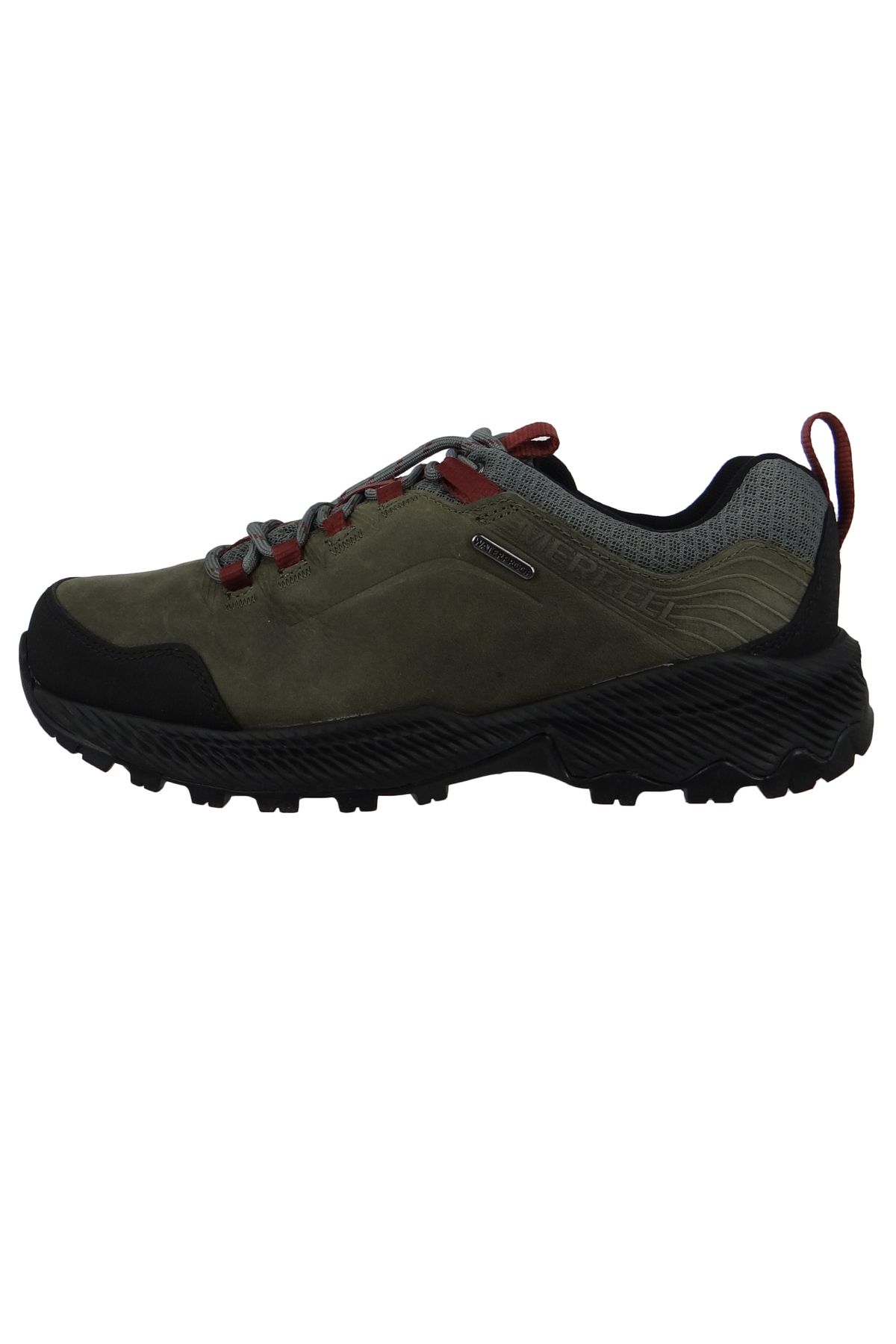 Merrell-Herren Halbschuhe Wanderschuhe Forestbound WTPF M-Dry J034777 Grau Grey Leder mit Merrell Sticky & 3