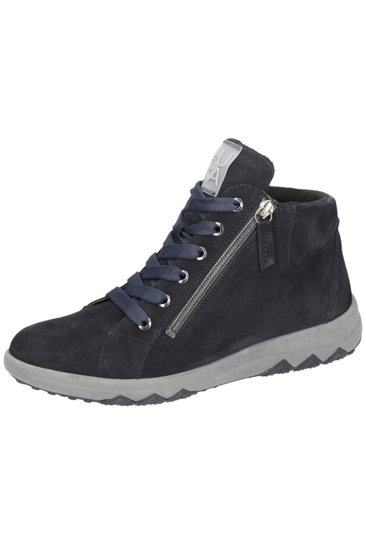 Waldläufer-Damen Low Sneaker Teresa 961801 195 Blau 021 Deepblue Leder 1
