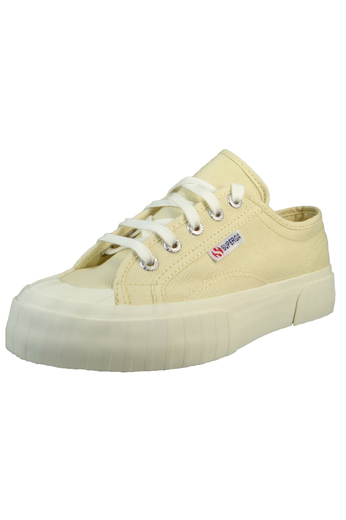 Superga-Damen Low Sneaker 2630 Stripe Low Top S00grt0 Beige Akj Beige Lt Eggshell Leinen 1