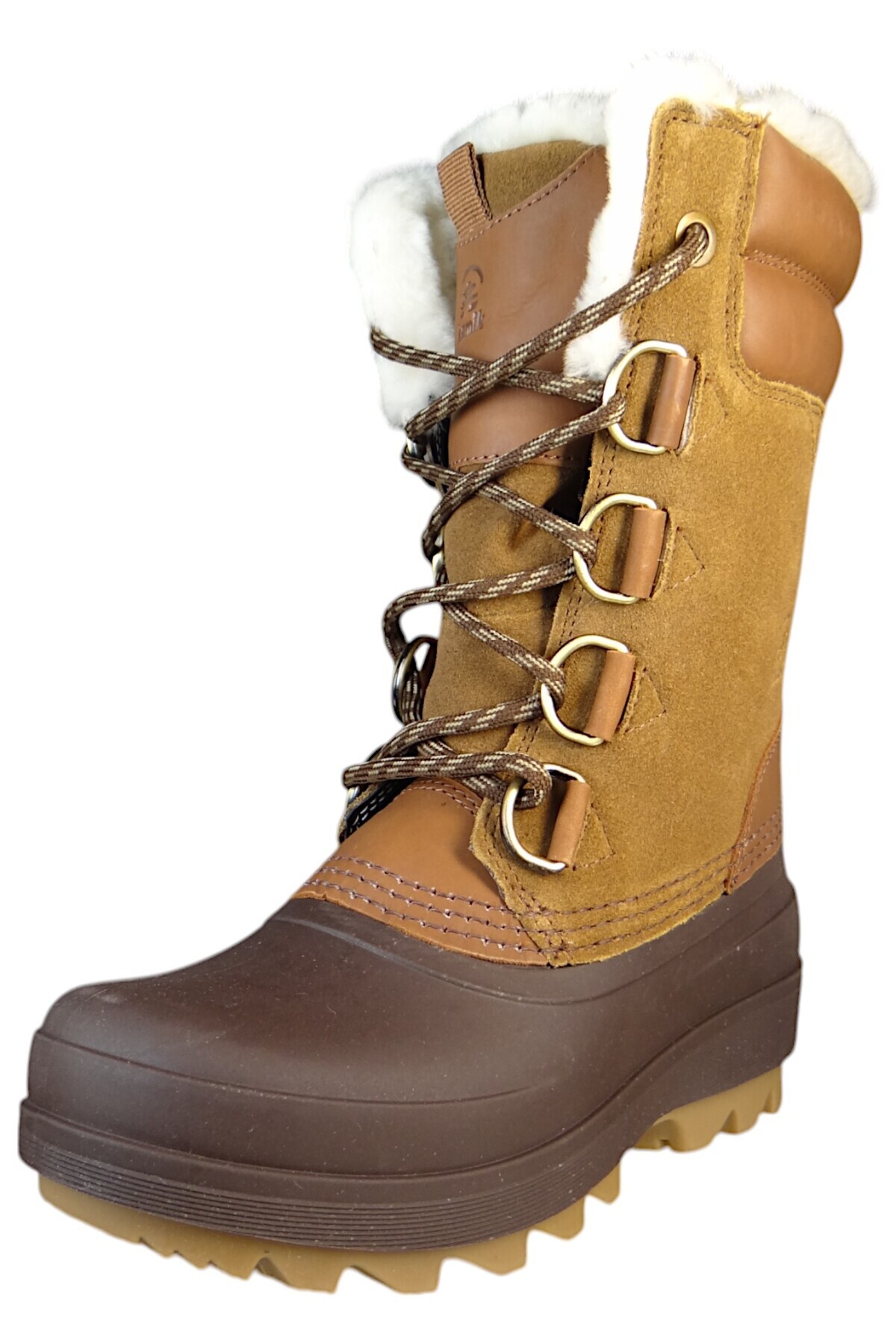 Kamik-Damen Stiefel Stiefel Winterschuhe Lauren Wk2429 Braun Brn Brown Leder/synthetik Mit Raven & Eva 1