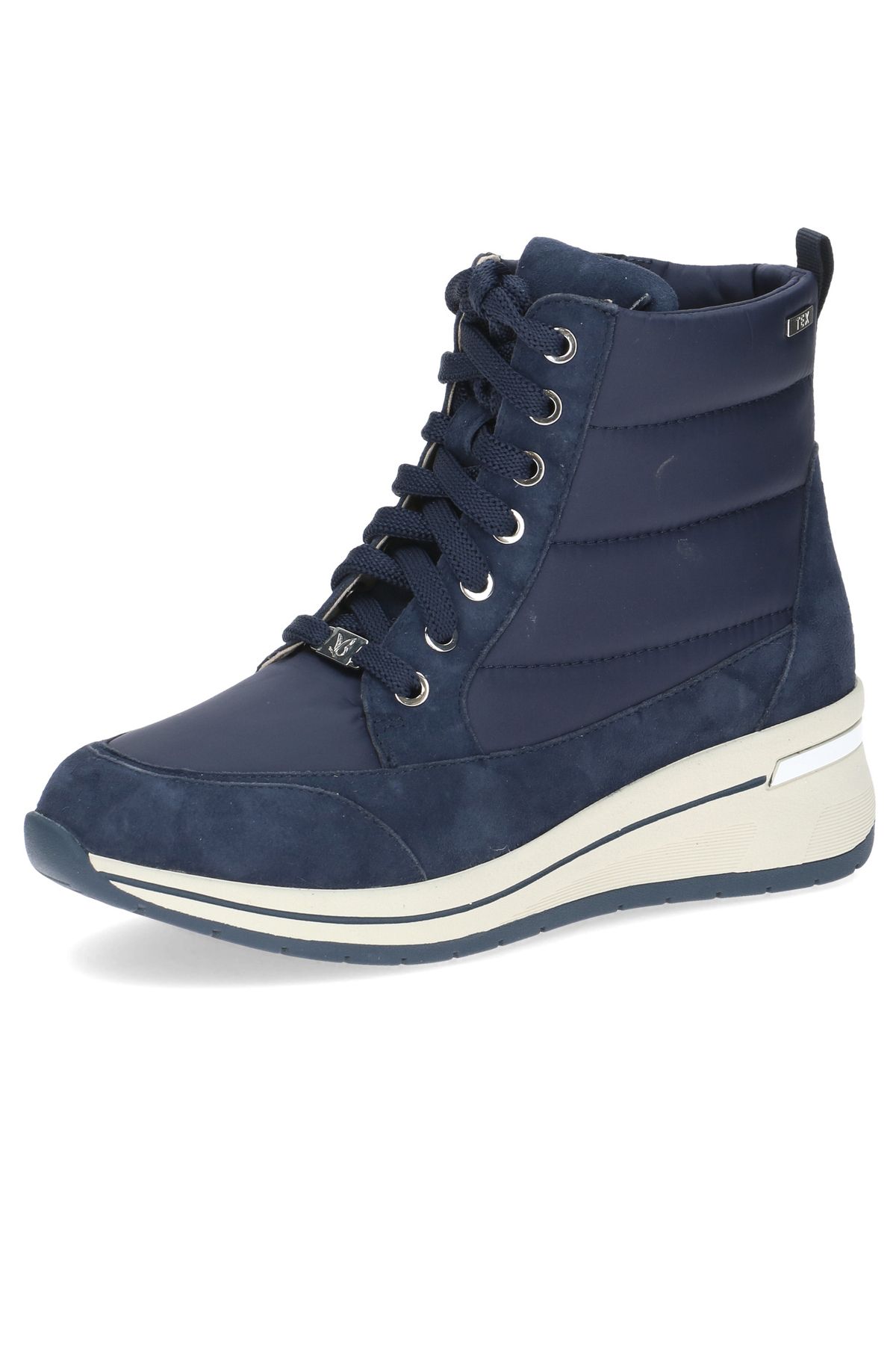 Caprice-Damen Elegante Stiefelette Winterschuhe Warm Gefüttert 9-26106-43 Blau 880 Ocean Comb Leder/synthet 2